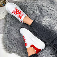 Крипери БІЛОВІ кросівки на високій підошві демі екошкіра із замшевою вставкою на п'ятці 2025