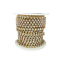 Стразовий ланцюг SS 16 Crystal - Золото