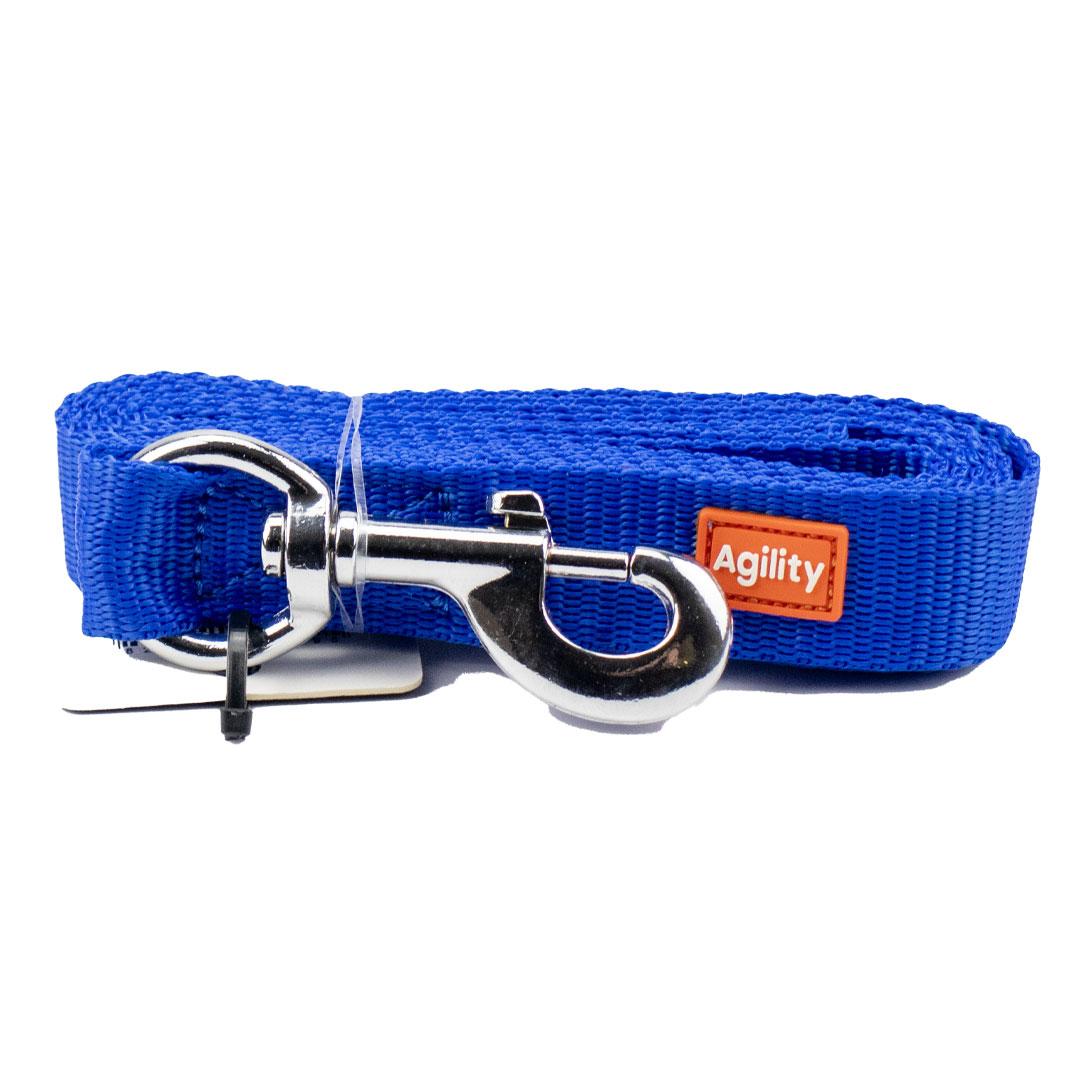 Повідець "Agility" нейлоновий 25мм 1500мм,синій, фото 1