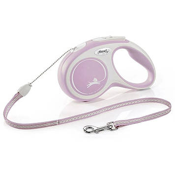 Рулетка FLEXI New Comfort Cord M, 5м, до  20кг, шнур,рожева (2908)( .)