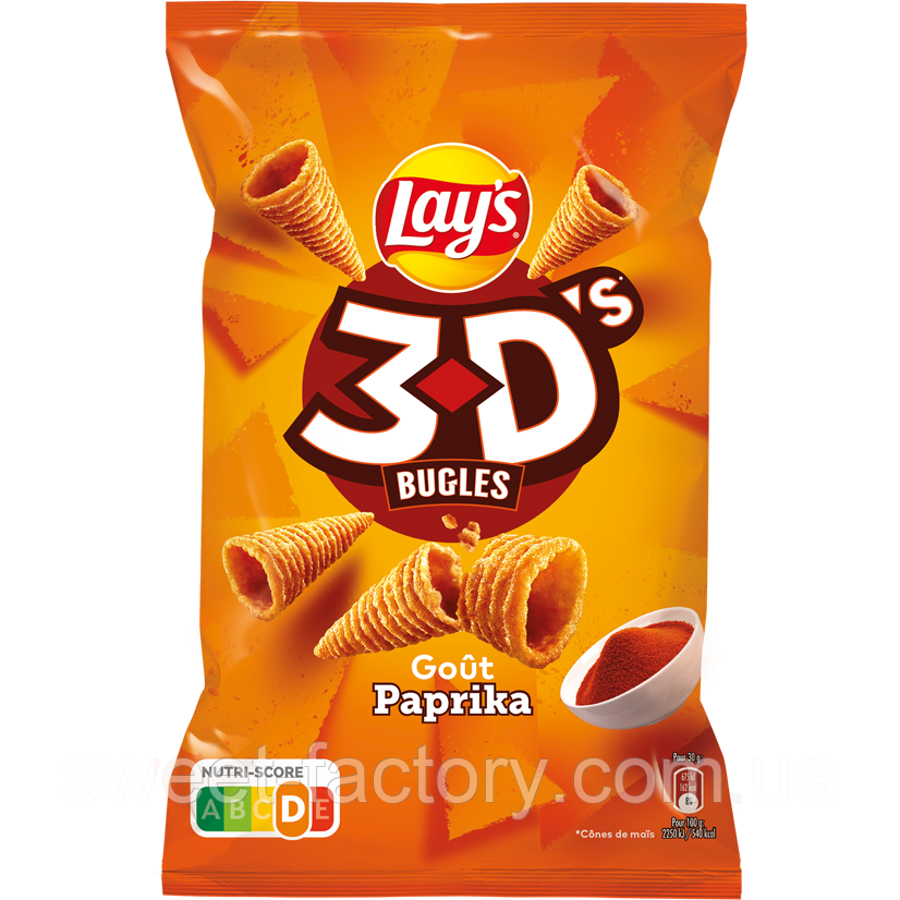 Снеки Lay's 3D Bugles Paprika 85g, фото 1