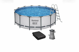 Bestway Каркасний басейн Bestway 5612X (427х122 см) з картриджних фільтрів, тентом і сходами
