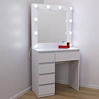 1 Макіяжне трюмо, туалетний столик  з підсвічуванням, 1600*800*400мм, білий