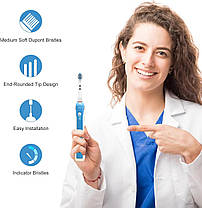 Змінні насадки для зубної щітки Oral B Braun, 10 штук у пакованні, професійні насадки для електричної, фото 4