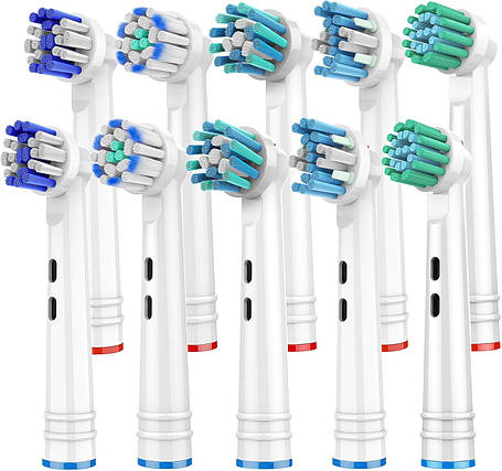 Змінні насадки для зубної щітки Oral B Braun, 10 штук у пакованні, професійні насадки для електричної, фото 1