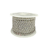 Стразовий ланцюг SS 16 Crystal - Срібло