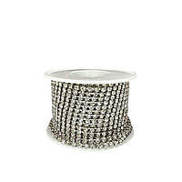 Стразовий ланцюг SS 16 Crystal - Срібло