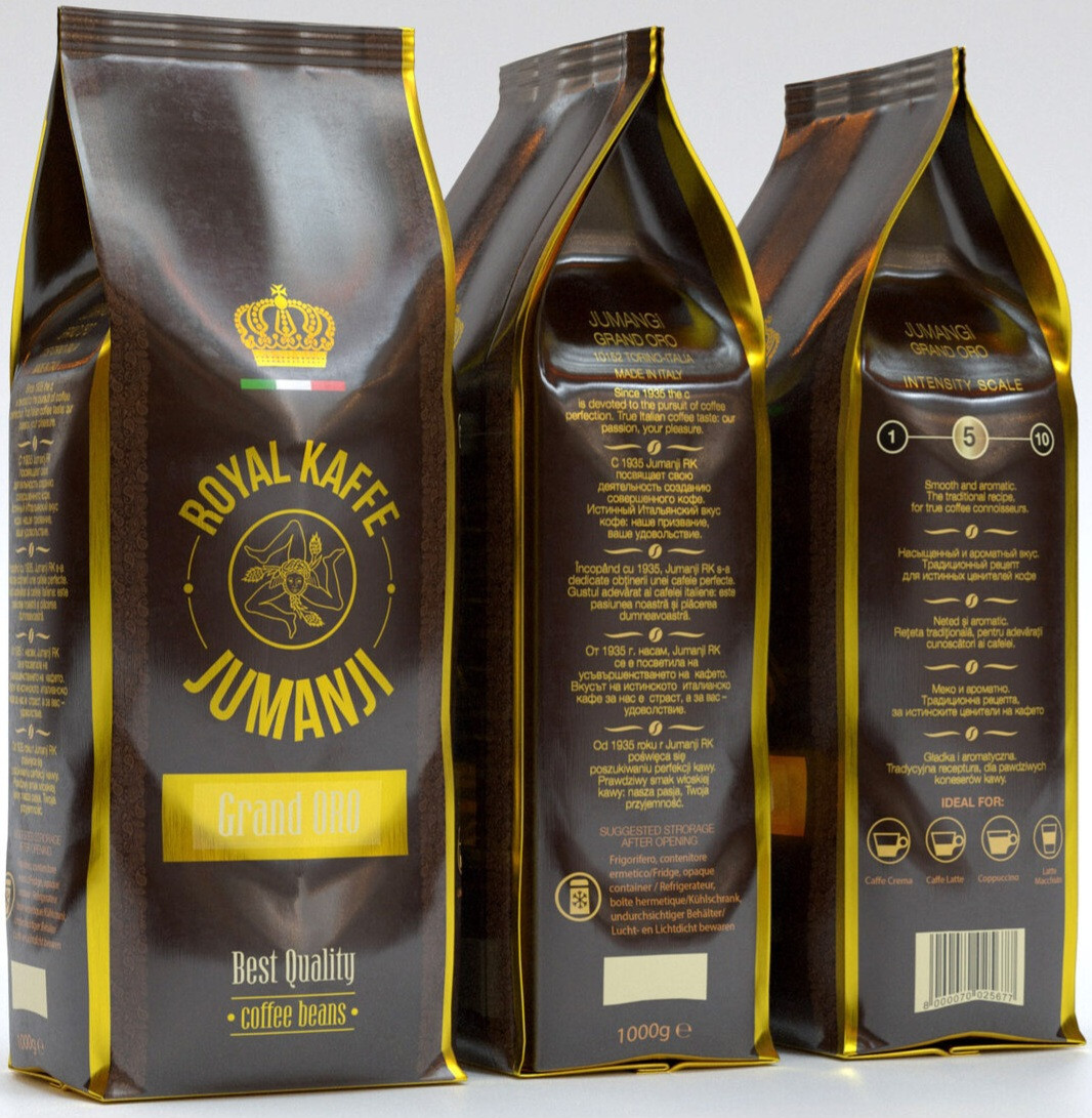 Кава в зернах JUMANJI Grand ORO 1кг, смачна 100% арабіка
