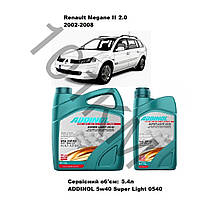 Комплект оливи в двигун Renault Megane II 2.0 (2002-2008) Addinol