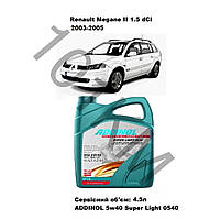 Комплект оливи в двигун Renault Megane II 1.5 dCi (2003-2005) Addinol