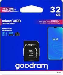 Карта пам`ятi MicroSDHC 32GB UHS-I Class 10 Goodram + SD-adapter (M1AA-0320R12)
