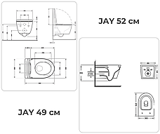 Комплект 5в1: інсталяція Koller Pool + безобідковий підвісний унітаз Jay, білий + клавіша на вибір, фото 6