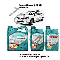 Комплект оливи в двигун Renault Megane II 2.0 dCi (2006-2008) Addinolol