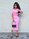 Міді плаття з коміром поло з короткими рукавами та застібкою на грудях (р. 42-46) 9035995, фото 6