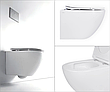 Комплект 5в1: інсталяція Grohe + безобідковий підвісний унітаз Jay, білий + клавіша хром глянцева, фото 9