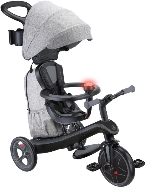 Велосипед дитячий триколісний GLOBBER Explorer Trike Deluxe Play 4 в 1 Чорно-сірий (636-120)