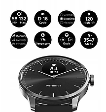 Смарт-годинник Withings ScanWatch Light - 37 mm Black, фото 6