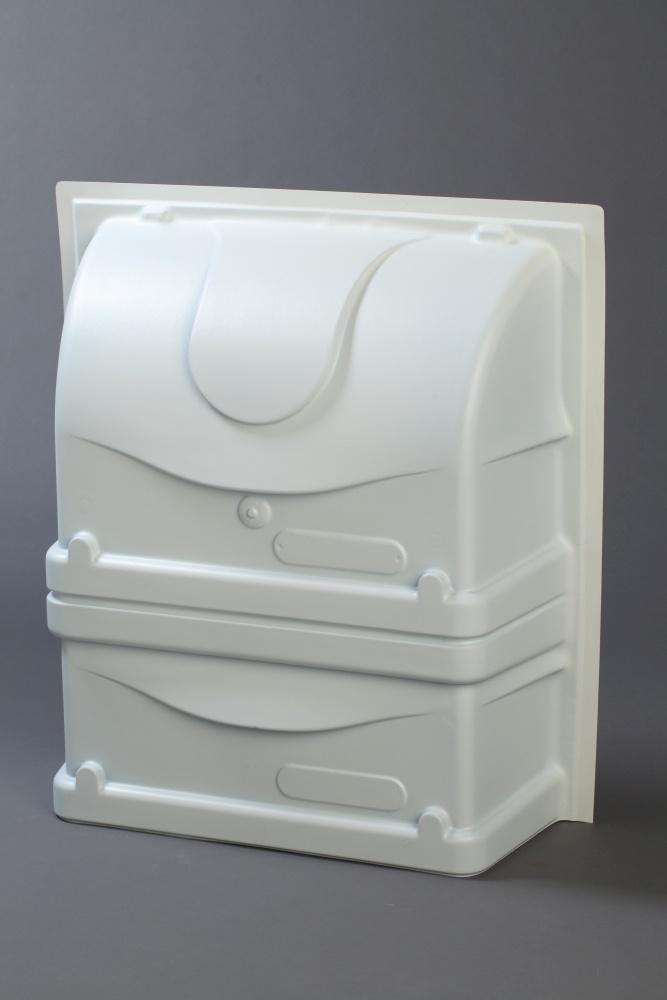 Світлозахист подвійний OS1200PB 1200x1050x400, для припливного клапана, білий, фото 1