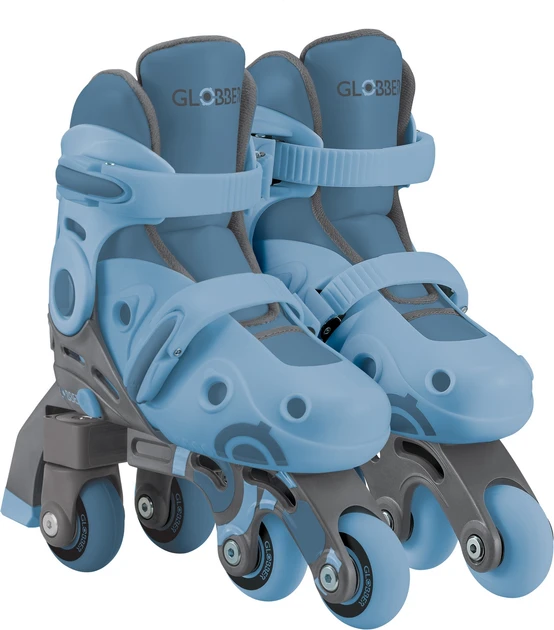 Роликові ковзани GLOBBER 2в1 сіро-сині р.26-29, до 20кг, 3+ (780-200)