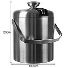 Відерце для льоду 1.3 л + щипці та ложка RUHHY - Термоконтейнер для льоду 21159, фото 9