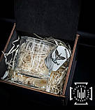 Склянка із вплавленим жетоном індивудальне гравіювання, фото 2