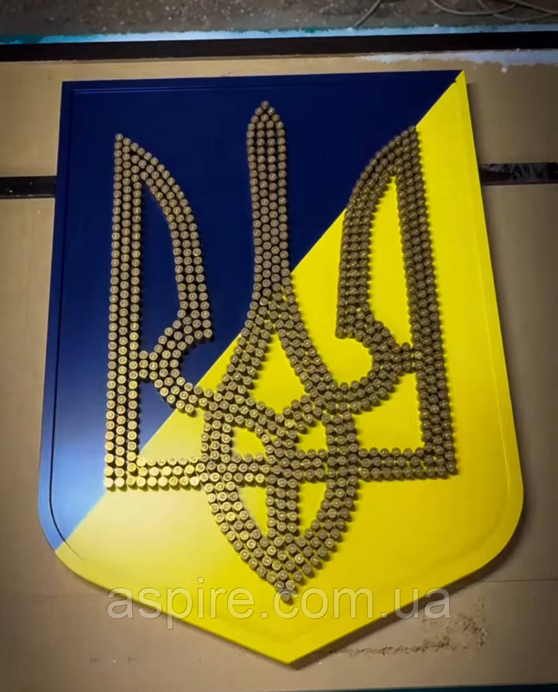 Дерев'яний «Тризуб» із гільзами, фото 1