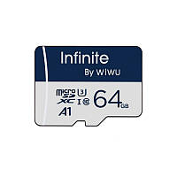 Карта пам'яті microSDXC WIWU Wi-FC004 Infinite Series 64GB (U3, C10) без адаптера Blue