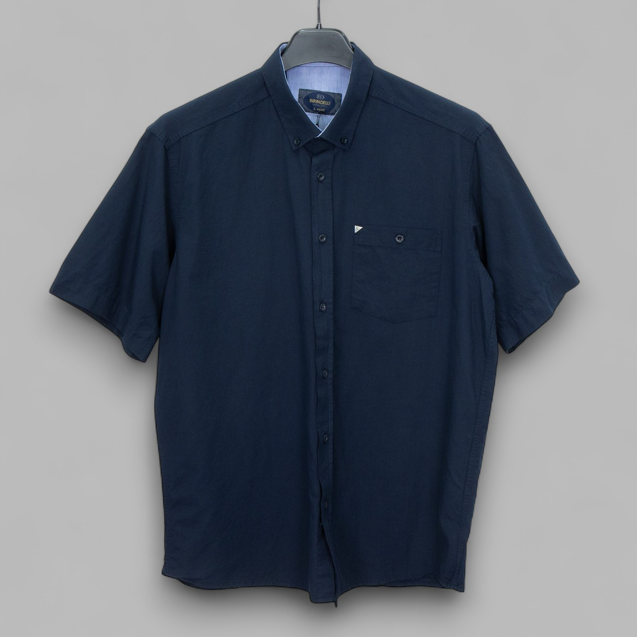 Сорочка чоловіча, прямого покрою, з коротким рукавом, Birindelli 01-7765 100% бавовна M(Р), фото 1