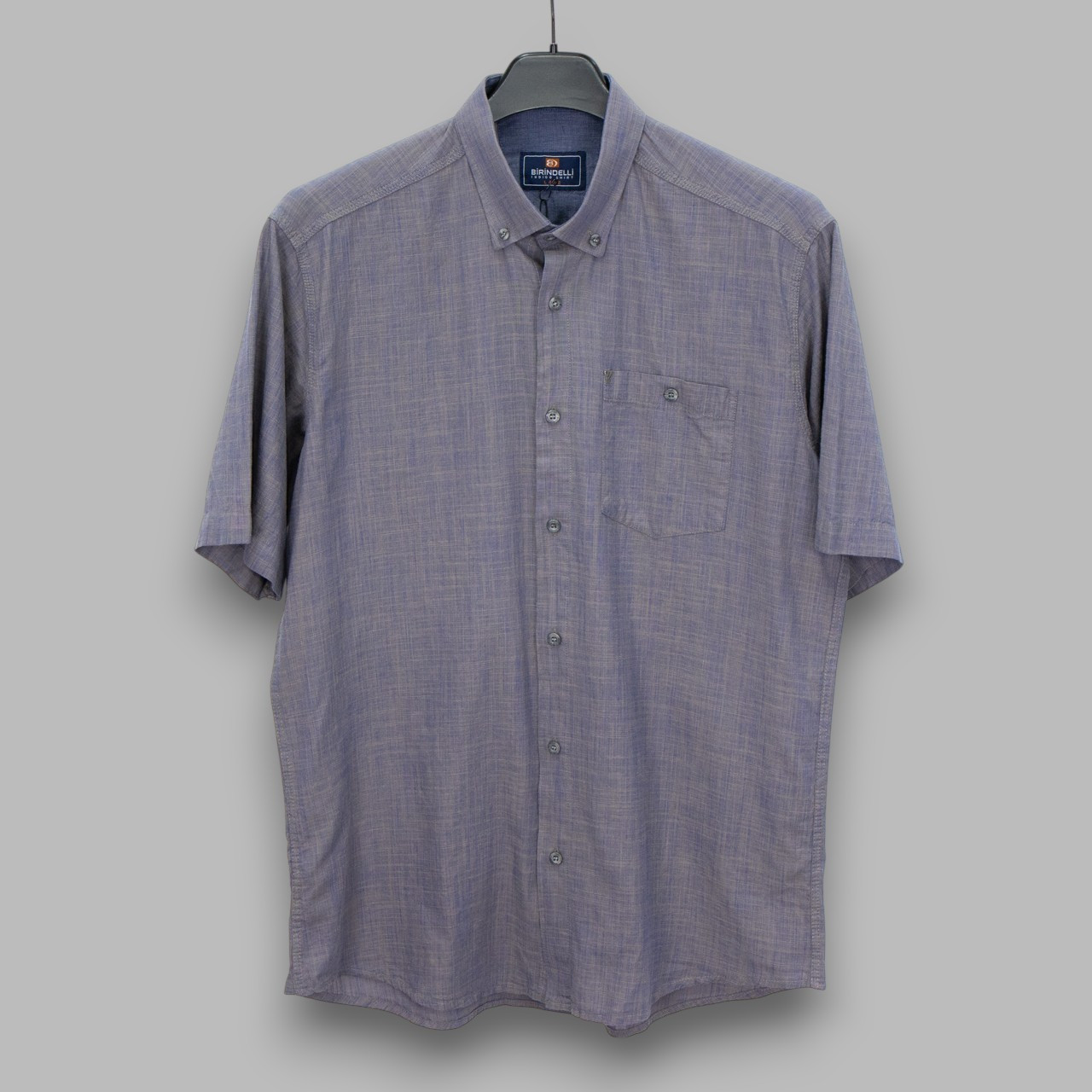 Сорочка чоловіча, прямого покрою, з коротким рукавом, Birindelli 02-5038 100% льон M(Р), фото 1