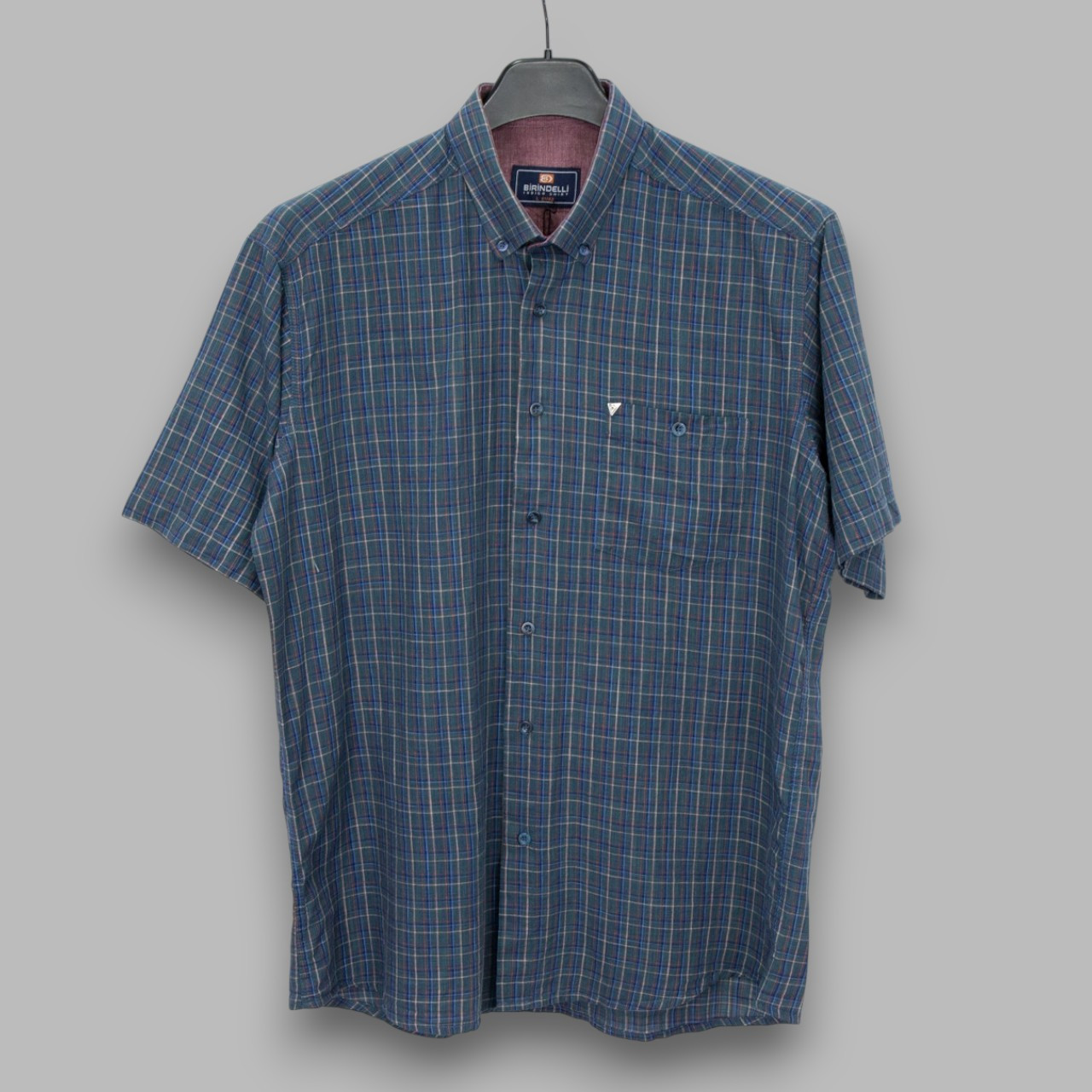 Сорочка чоловіча, прямого покрою, з коротким рукавом, Birindelli 02-5012 100% льон L(Р), фото 1