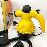 Пароочисник з функцією відпарювача Steam Cleaner Pro 1000 Вт ET-969 6 насадок, фото 5