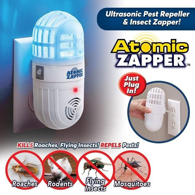 Ультразвуковий відлякувач шкідників і комах, що літають — DS-742 Atomic Zapper