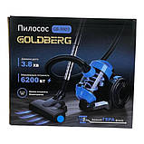 Пилосос вакуумний з контейнером для збору пилу на 3 л GOLDBERG GB-9903 6200 Вт Потужний пилосос XQ-427 циклонного типу, фото 5
