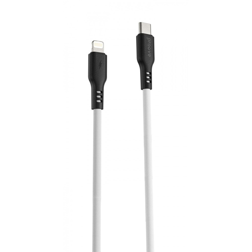 Кабель Proove Rebirth Type-C to Lightning 27W (1m) black/white