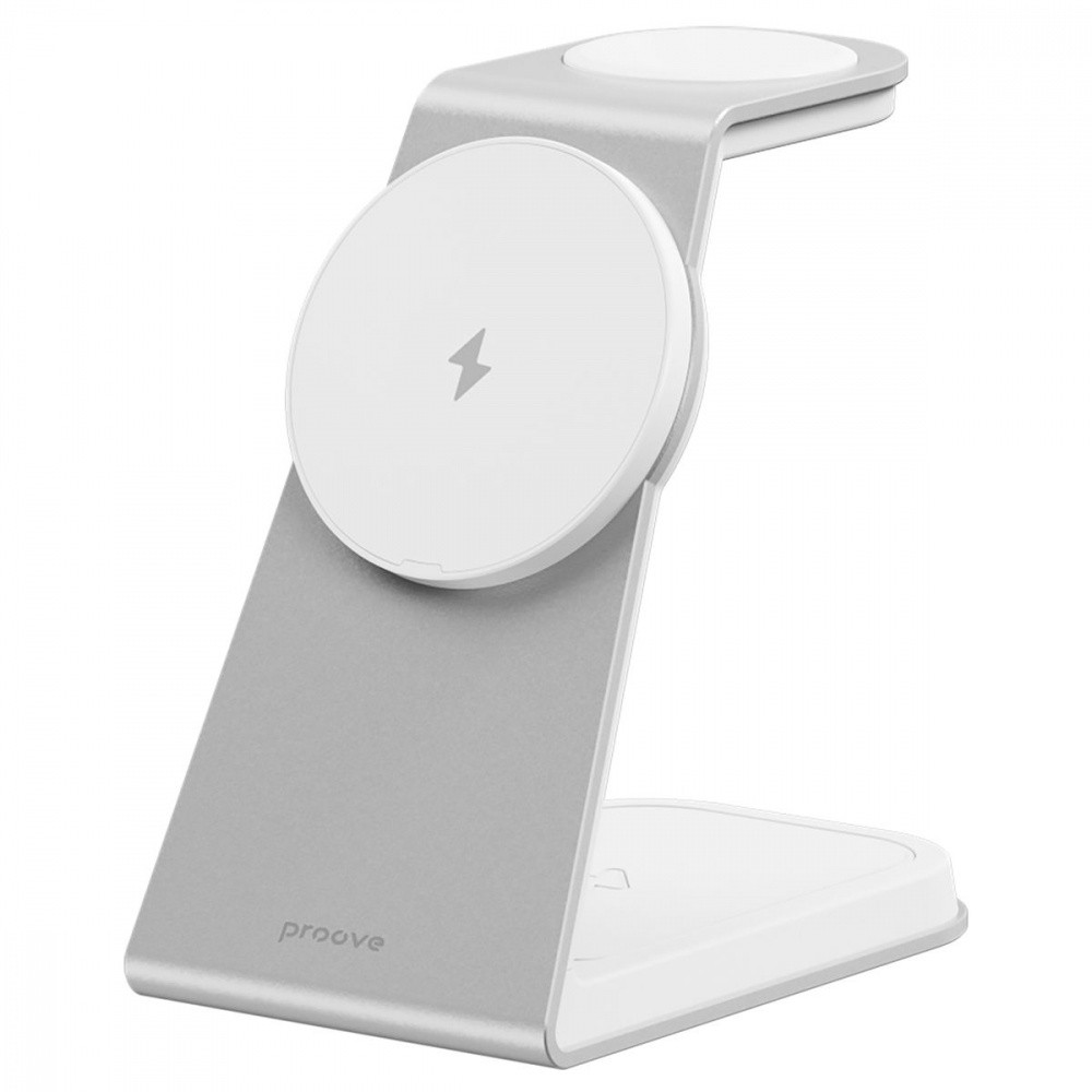 Бездротовий зарядний пристрій Proove Omni Power 3 in 1 white