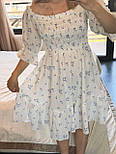 Літня сукня муслінова з верхом резинкою відкритими плечима та воланом на спідниці (р. 42-52) 2035998, фото 9