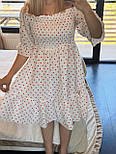Літня сукня муслінова з верхом резинкою відкритими плечима та воланом на спідниці (р. 42-52) 2035998, фото 6