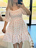 Літня сукня муслінова з верхом резинкою відкритими плечима та воланом на спідниці (р. 42-52) 2035998, фото 10