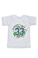 Футболка детская с рисунком Бома 0515.42 Трикотаж тонкий однотонный, 104р. серый-меланж, баскетбол