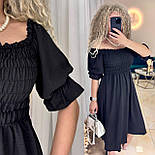 Мідіплаття з мусліну з верхом гумкою та рукавами ліхтариками (р. 42-52) 2035994, фото 6