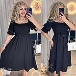 Мідіплаття з мусліну з верхом гумкою та рукавами ліхтариками (р. 42-52) 2035994, фото 7