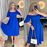 Мідіплаття з мусліну з верхом гумкою та рукавами ліхтариками (р. 42-52) 2035994, фото 8