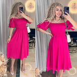 Мідіплаття з мусліну з верхом гумкою та рукавами ліхтариками (р. 42-52) 2035994, фото 9