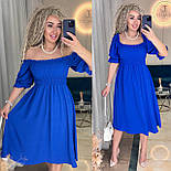 Мідіплаття з мусліну з верхом гумкою та рукавами ліхтариками (р. 42-52) 2035994, фото 10