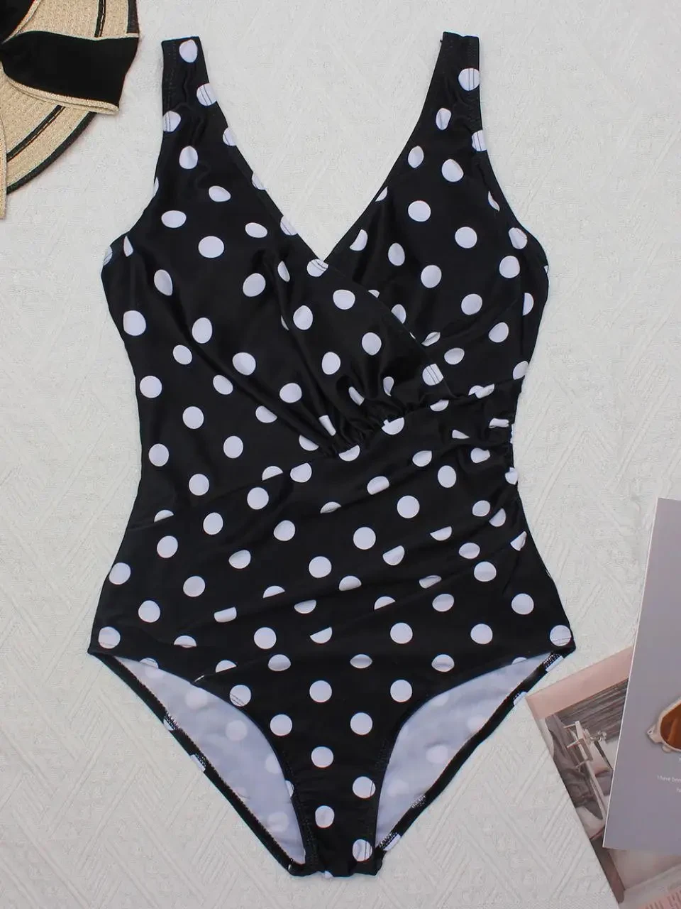 Жіночий суцільний купальник у кольорах і великих розмірах, фото 1