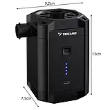 Акумуляторний насос, бездротовий компресор Trizand 20790 з USB Type-C і трьома насадками, фото 3