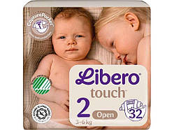 Підгузки дитячі р.2 Touch 32шт 3-6кг ТМ LIBERO