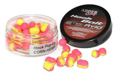 Плавальні бойли Adder Carp Hook Boilies Avid Pop-Up Dumbell 8/10 мм/90 мл Кукурудза — Конопля