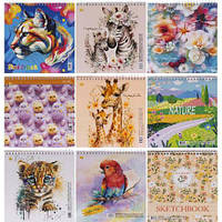 Від 3 шт. Блокнот скетчбук 200*200мм 30аркушів, спіраль, альбомний папір 120 гр./м2 ТМ "Тетрада" ТЕ461388 купити дешево оптом в