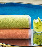 Рушник банний DOUBLE COLOUR зелено-сірий 70х145см. OZDILEK